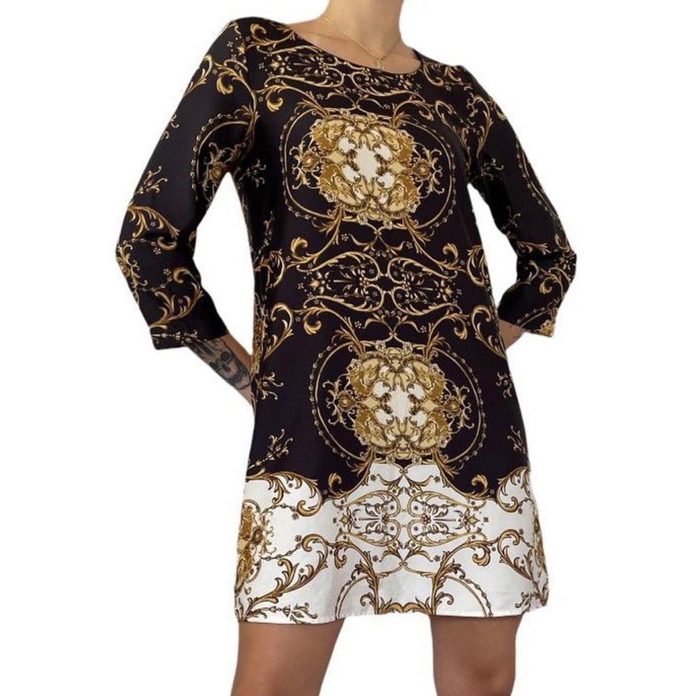 Vintage 90s Renaissance Glam Mini Dress